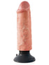 King Cock 6 in. Vibrating Cock Flesh